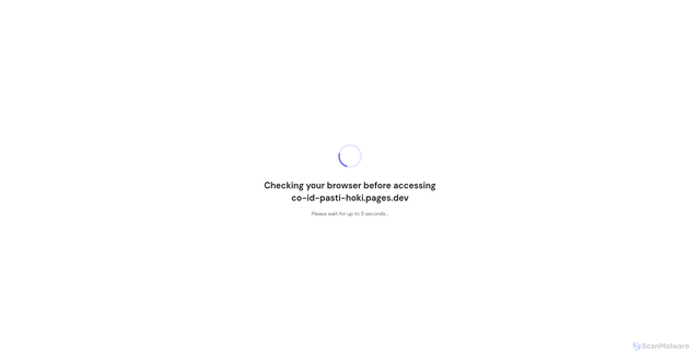 Security scan screenshot of https://co-id-pasti-hoki.pages.dev/hcdn-cgi/jschallenge