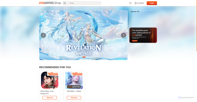 Security scan screenshot of https://shop.vnggames.com