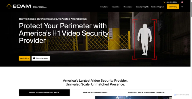 Security scan screenshot of https://stealthmonitoring.net