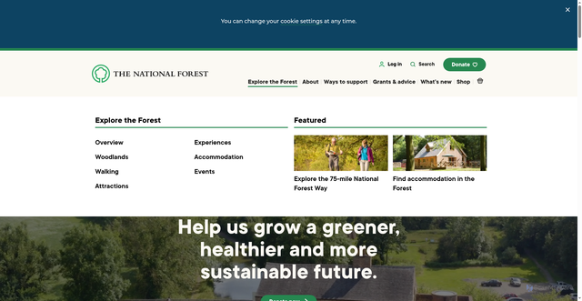Security scan screenshot of http://www.nationalforest.org