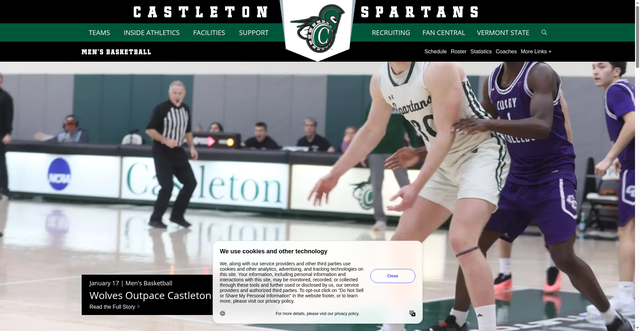 Security scan screenshot of https://castletonsports.com/sports/mens-basketball