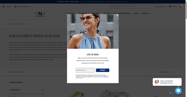 Security scan screenshot of https://neckersjewelers.com/product-category/engagement/?srsltid=AfmBOoru32HNP0dctaPHeGjjQQGG3ZA78I6ls3D8g2LgWitZScFKqFIJ