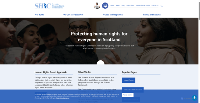 Security scan screenshot of https://www.scottishhumanrights.com/