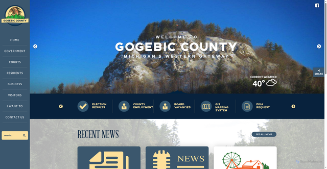 Security scan screenshot of https://gogebiccountymi.gov/
