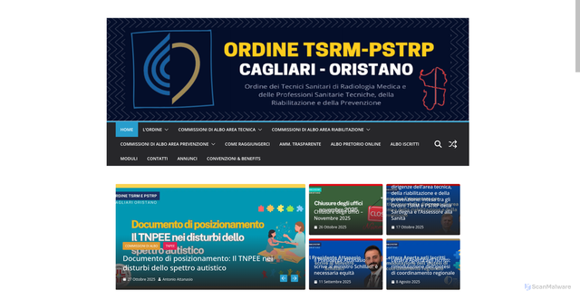 Security scan screenshot of https://www.tsrmcagliarioristano.it/
