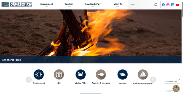 Security scan screenshot of https://nagsheadnc.gov/