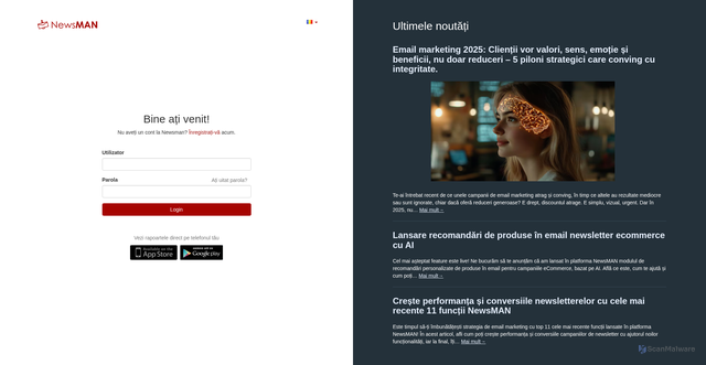 Security scan screenshot of https://newsman.app
