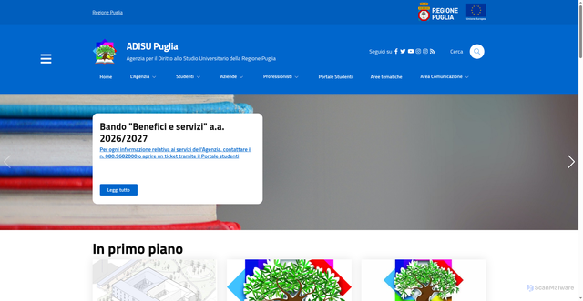 Security scan screenshot of https://www.adisupuglia.it