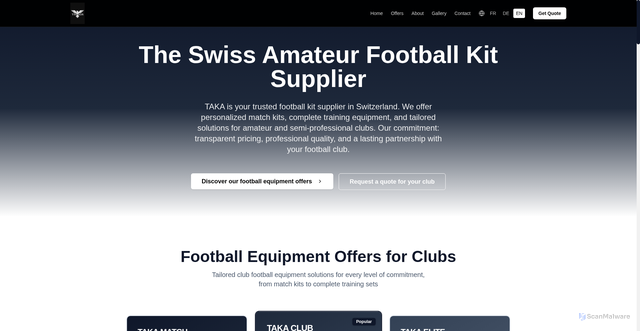 Security scan screenshot of https://takaclub.ch/