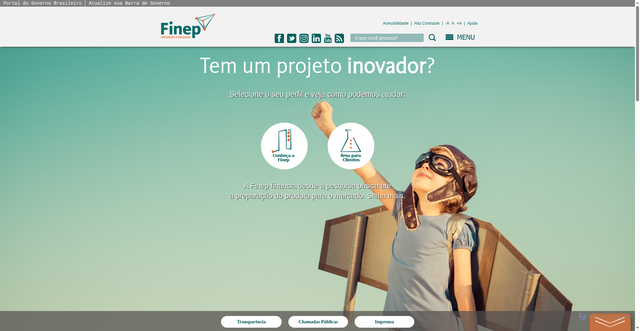 Security scan screenshot of http://www.finep.gov.br/