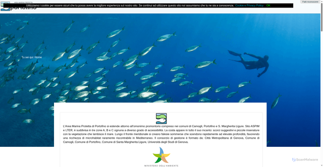 Security scan screenshot of https://www.portofinoamp.it/