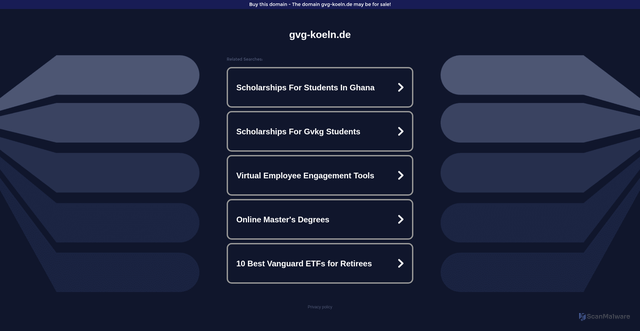 Security scan screenshot of http://ww16.gvg-koeln.de/?sub1=20260214-1422-1693-bcfb-68f42894b009
