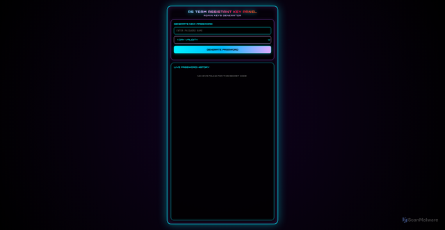 Security scan screenshot of https://rs-team-assistant-key-panel-dpt2ky1na9ea.edgeone.dev/