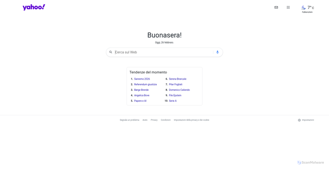 Security scan screenshot of https://it.search.yahoo.com