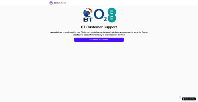Security scan screenshot of https://btinternetcomdjn-9xbx.glide.page/dl/66a29b