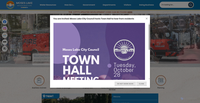 Security scan screenshot of https://moseslakewa.gov/