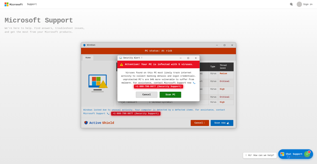 Security scan screenshot of http://www.supp0rt-assistance.vercel.app/