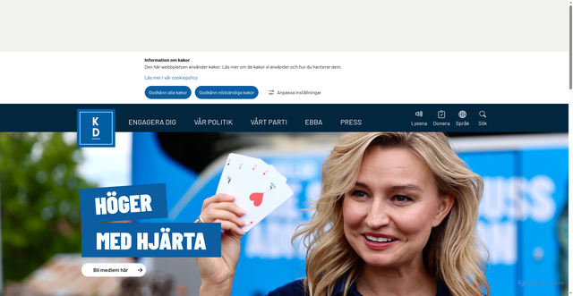 Security scan screenshot of https://kristdemokraterna.se