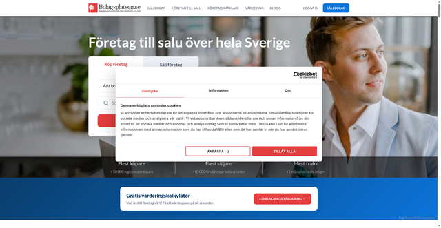 Security scan screenshot of https://bolagsplatsen.se