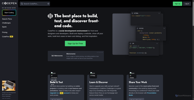 Security scan screenshot of https://cpwebassets.codepen.io