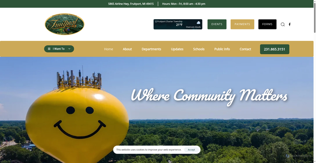 Security scan screenshot of https://fruitporttownship-mi.gov/