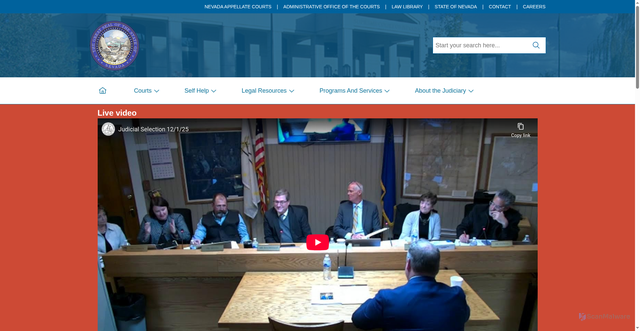 Security scan screenshot of https://nvcourts.gov/