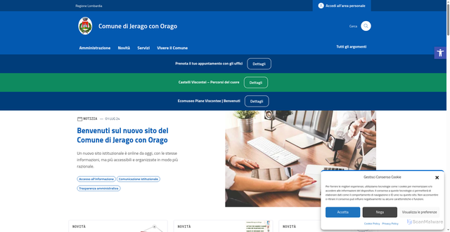 Security scan screenshot of https://comune.jeragoconorago.va.it/