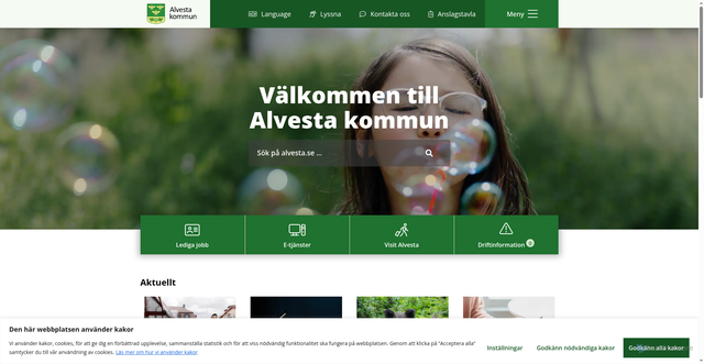 Security scan screenshot of https://www.alvesta.se/