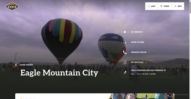 Security scan screenshot of https://eaglemountain.gov/