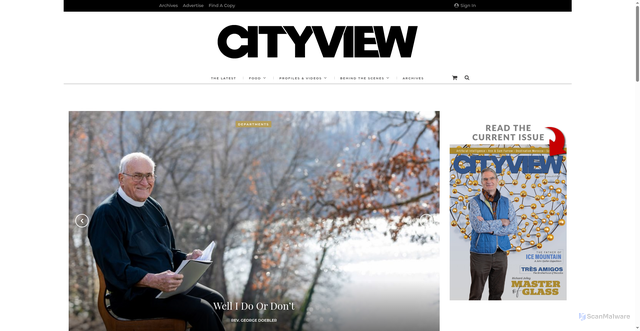 Security scan screenshot of https://cityviewmag.com