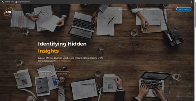 Security scan screenshot of https://srinsights.com/