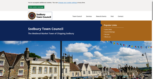 Security scan screenshot of https://www.sodburytowncouncil.gov.uk/