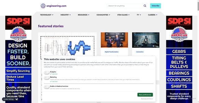 Security scan screenshot of https://engineering.com