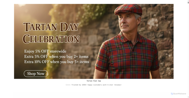 Security scan screenshot of https://www.tartanvibesclothing.com