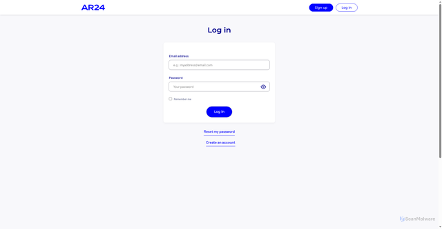 Security scan screenshot of https://app.ar24.fr