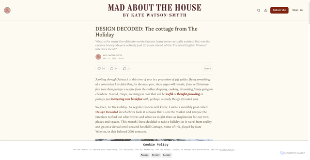 Security scan screenshot of https://katewatsonsmyth.substack.com/p/design-decoded-the-cottage-from-the