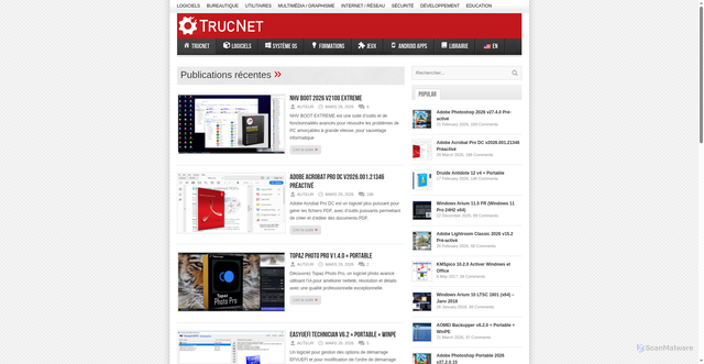 Security scan screenshot of https://www.trucnet.com