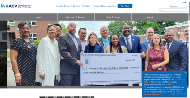 Security scan screenshot of https://hacp.org/