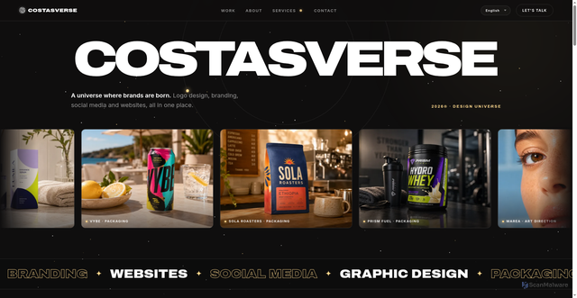 Security scan screenshot of https://costasverse.pages.dev/