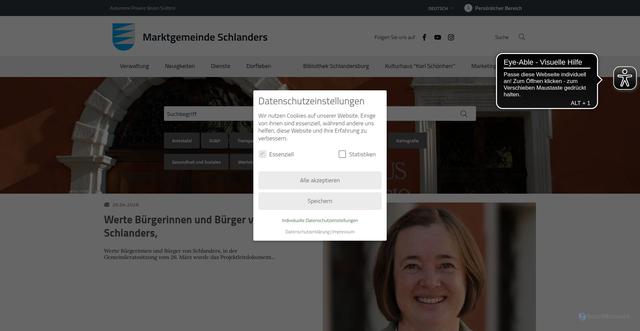Security scan screenshot of https://www.silandro.it