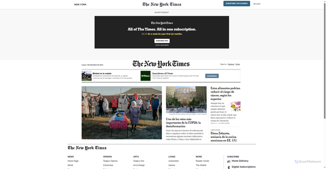 Security scan screenshot of https://nytimes.today/