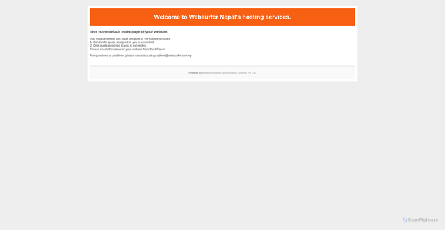 Security scan screenshot of http://event.gov.np/