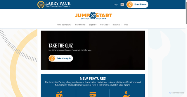 Security scan screenshot of https://wvjumpstart.gov/