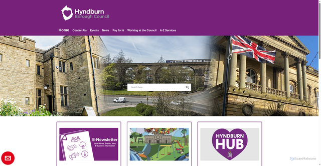 Security scan screenshot of https://www.hyndburnbc.gov.uk/