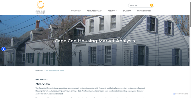 Security scan screenshot of https://www.capecodcommission.org/our-work/housing-market-analysis/