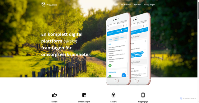 Security scan screenshot of https://wecareit.se