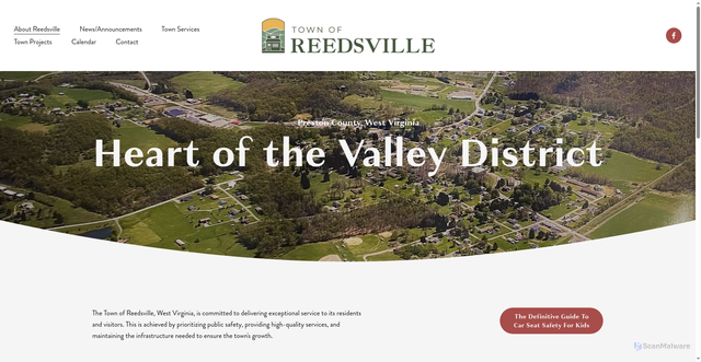 Security scan screenshot of https://reedsvillewv.gov/