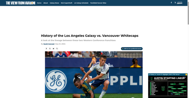 Security scan screenshot of https://theviewfromavalon.com/posts/history-of-the-los-angeles-galaxy-vs-vancouver-whitecaps-01j88qx2vp5d
