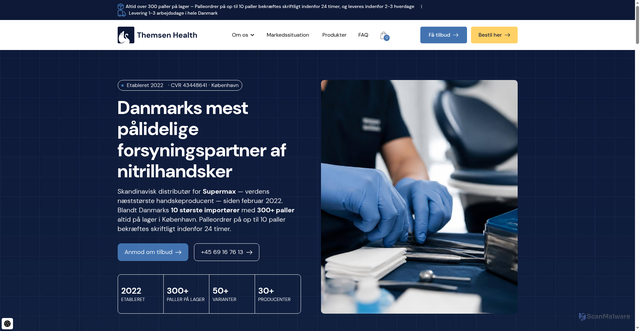 Security scan screenshot of https://themsenhealth.se