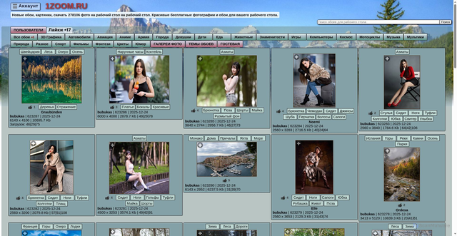 Security scan screenshot of https://1zoom.ru